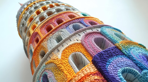 Kolorowy haft w zbliżeniu